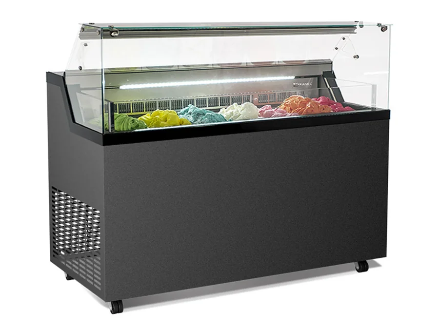 Vitrine à glaces compacte en corner